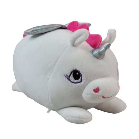 Animal Adventure Flying Unicorn Plush White 9" Silver Wing Horn Embroidered 2020 - Picture 1 of 11
